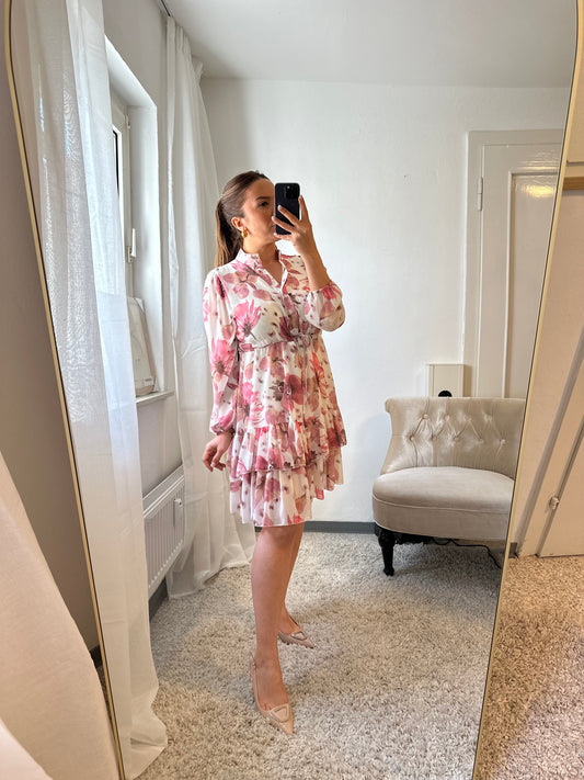 Chiffonkleid mit Blumenmuster