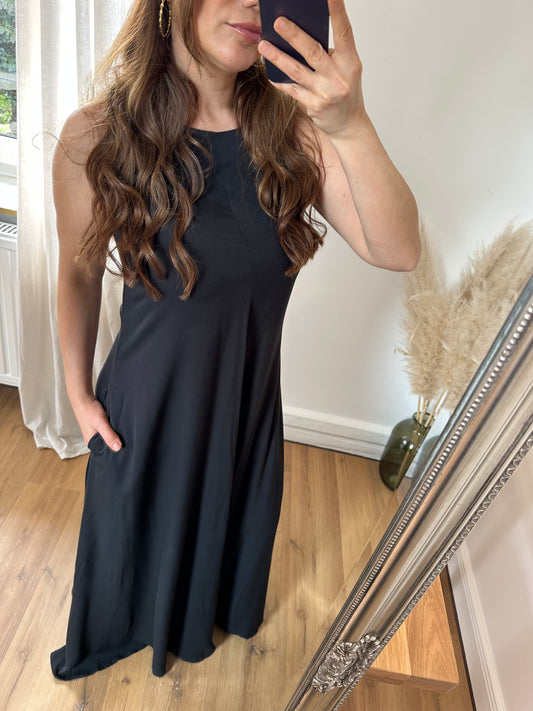 Maxi Kleid schwarz aus viscose