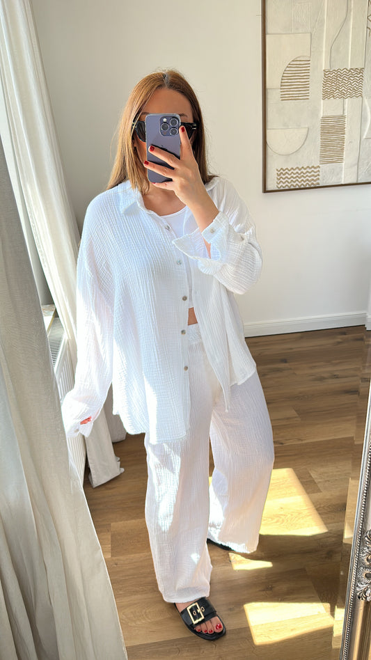 Musselin Set Clara weiß