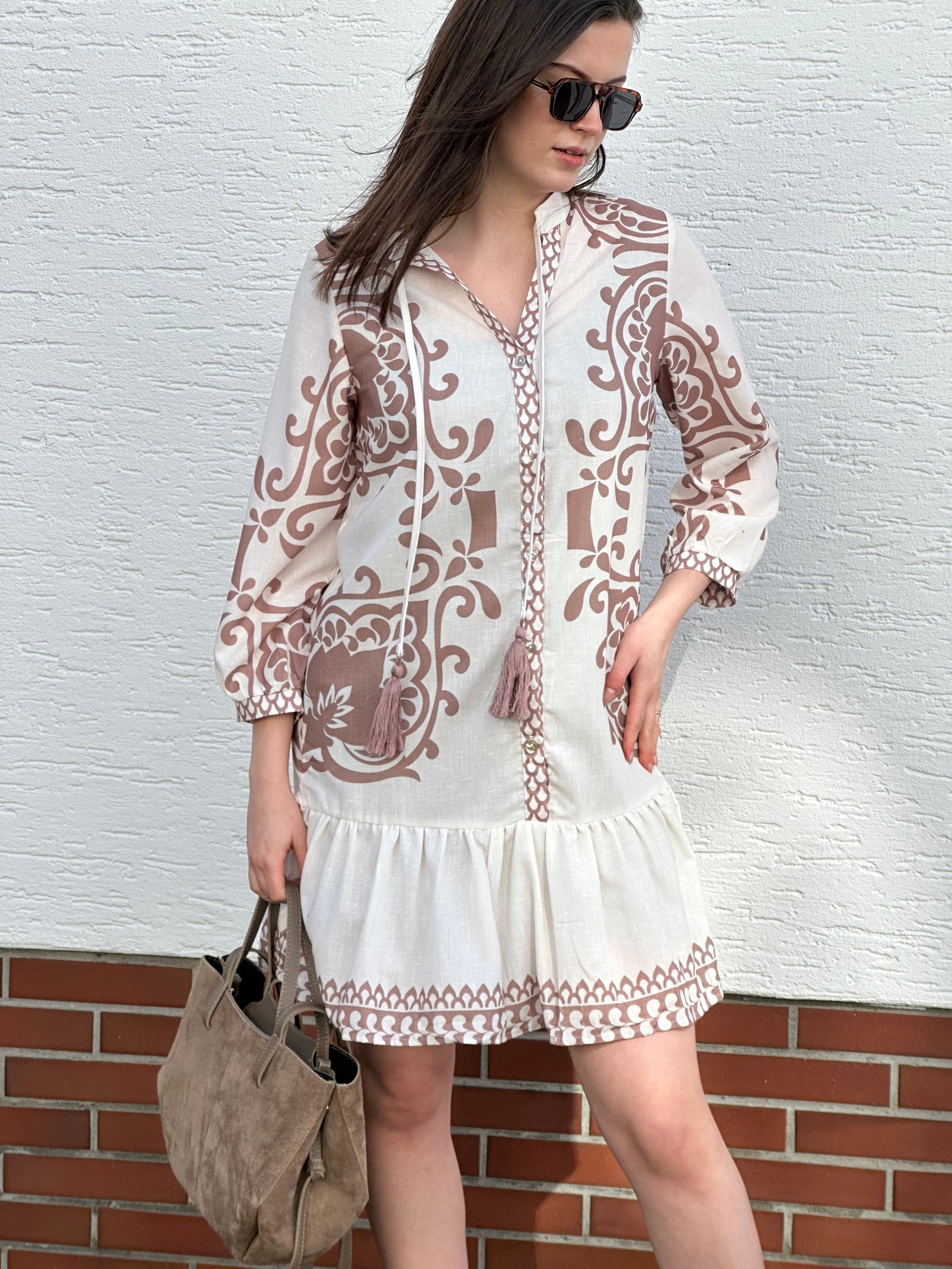 Midi Kleid aus Baumwolle