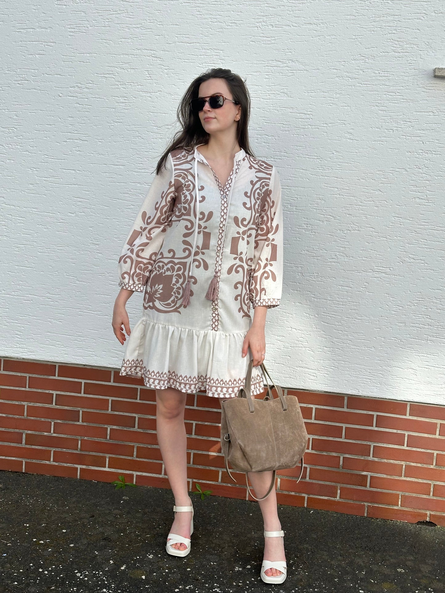Midi Kleid aus Baumwolle