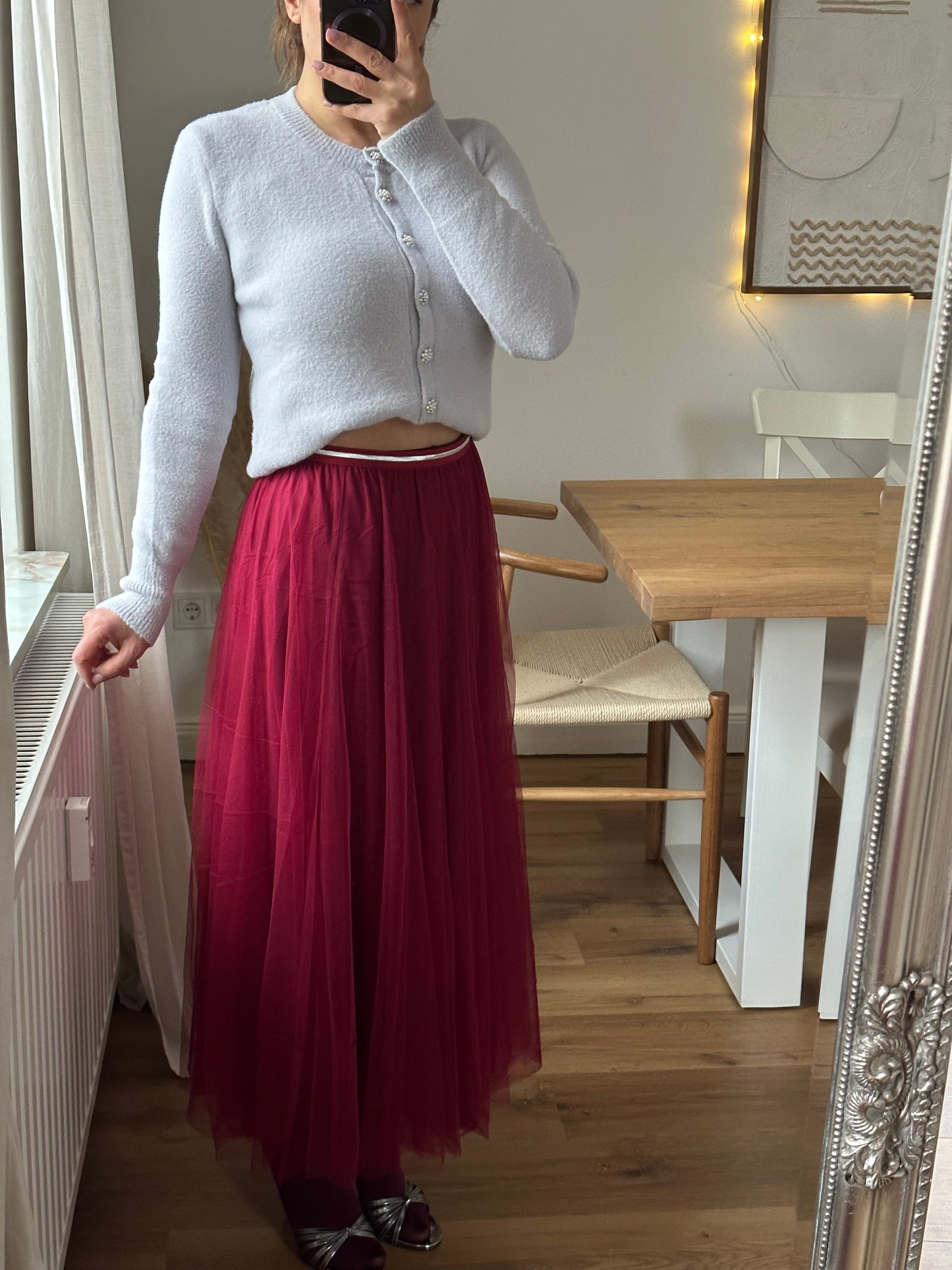 Midi Tüll Rock mit unterrock