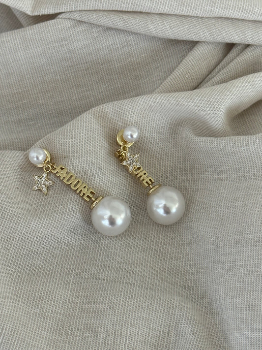 J‘adore Ohrringe mit Perlen