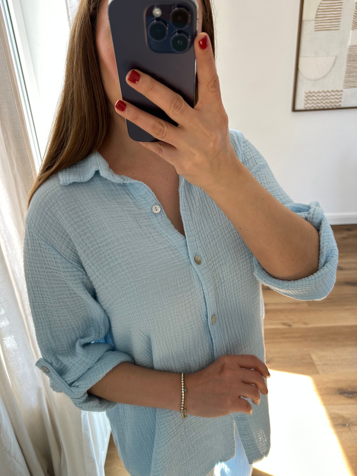 Musselin Set Clara Blau