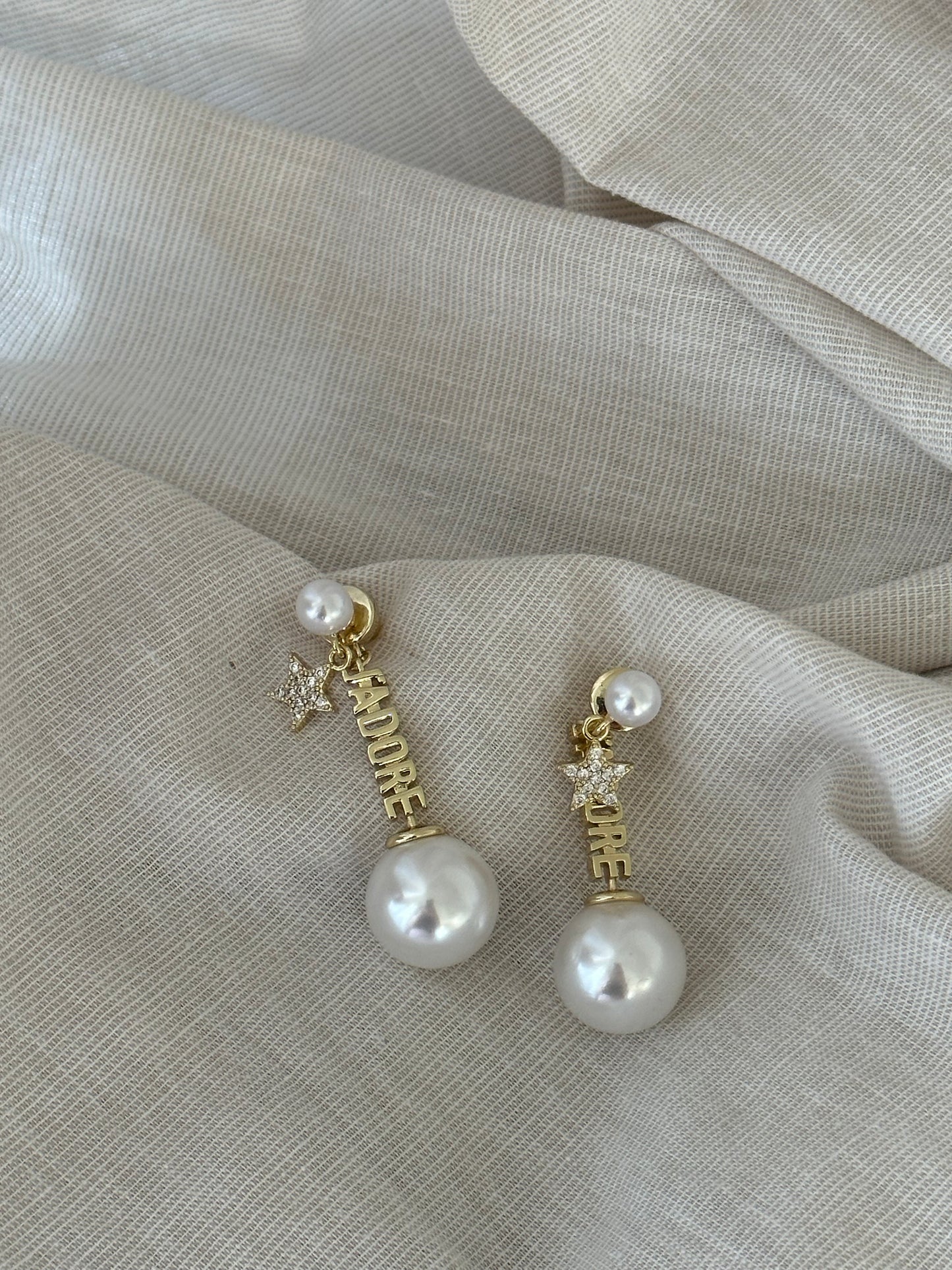 J‘adore Ohrringe mit Perlen