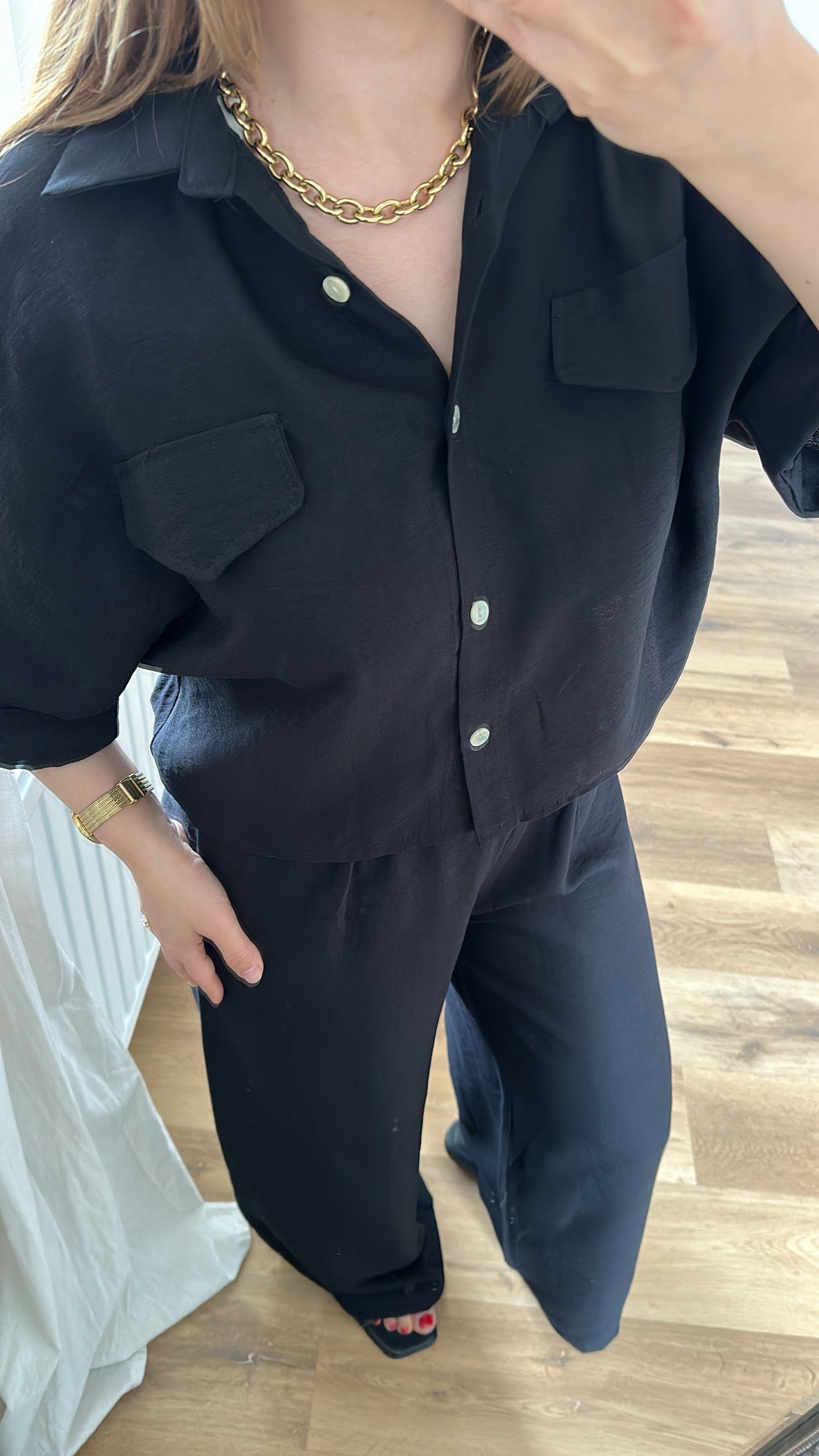 Lässiges Zweiteiler Set , Hemd mit Hose ALVA