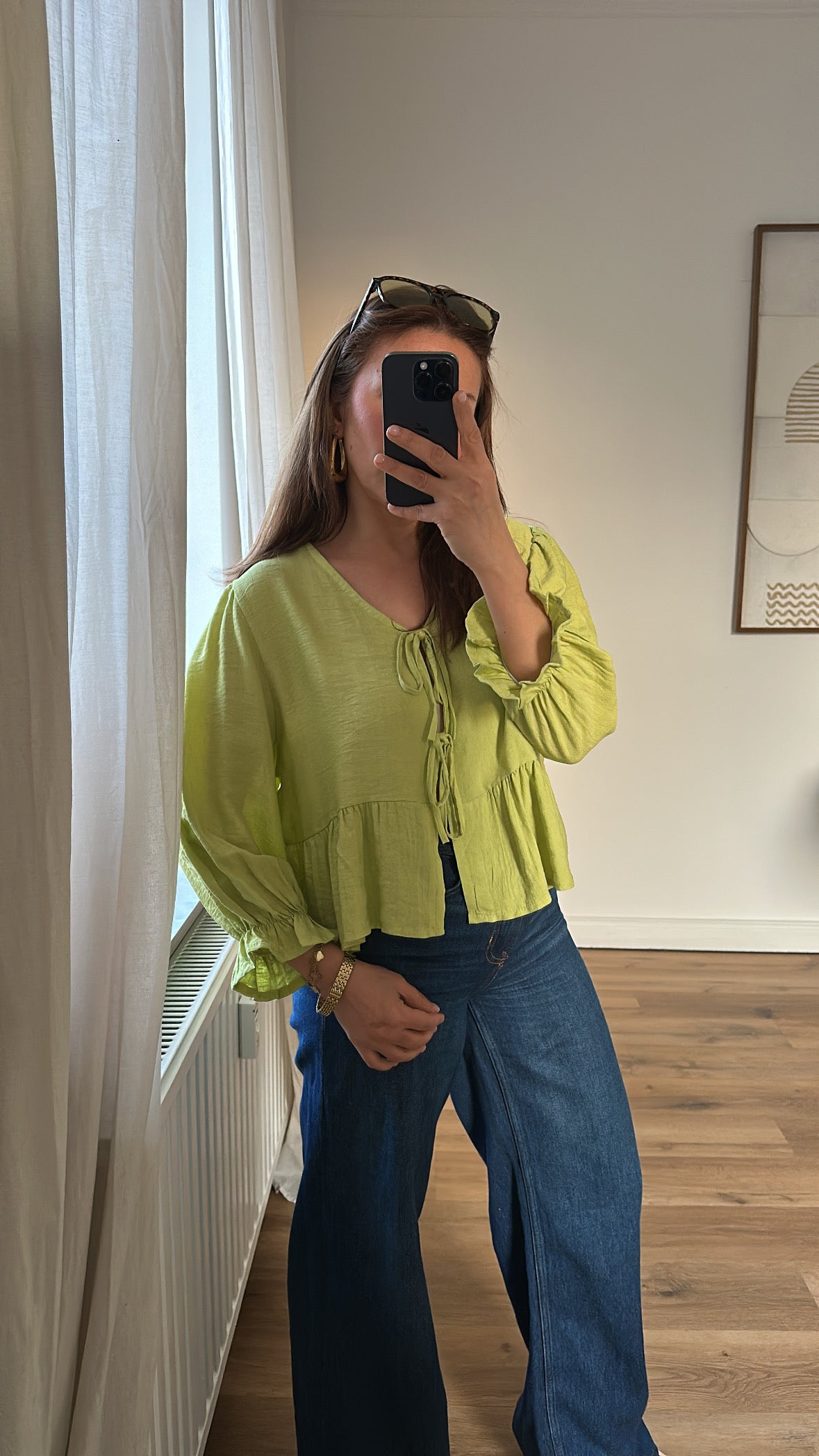 Bluse mit Schleifendetail