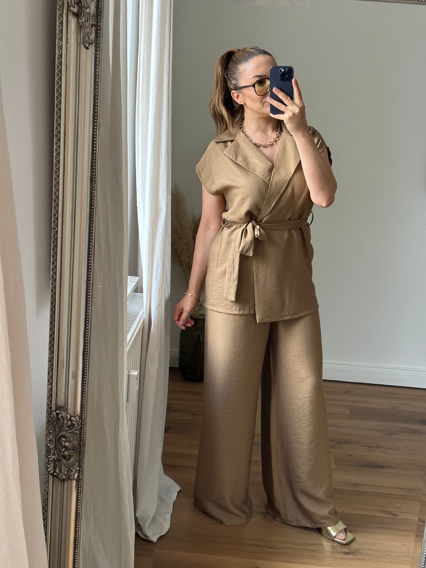 Zweiteiler Weste und Hose aus viscose