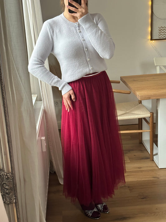 Midi Tüll Rock mit unterrock