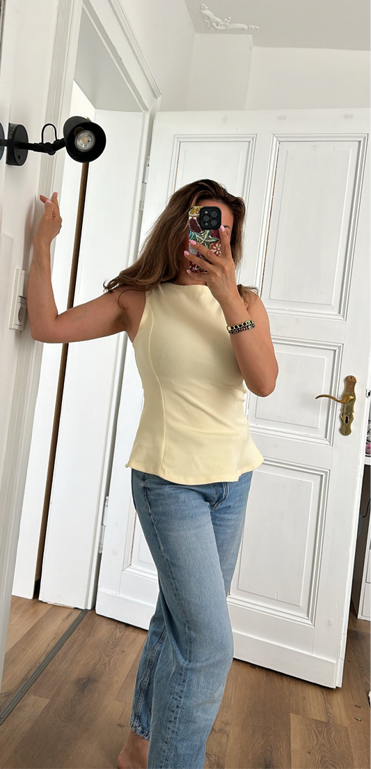 LİA- Stylisches gelbes Oberteil