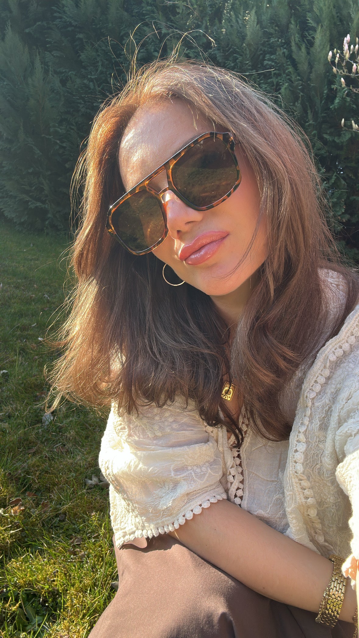 Retrostyle braune Sonnenbrille – Klassisches Design mit 100% UV-Schutz