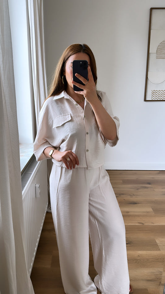 Lässiges Zweiteiler Set , Hemd mit Hose ALVA