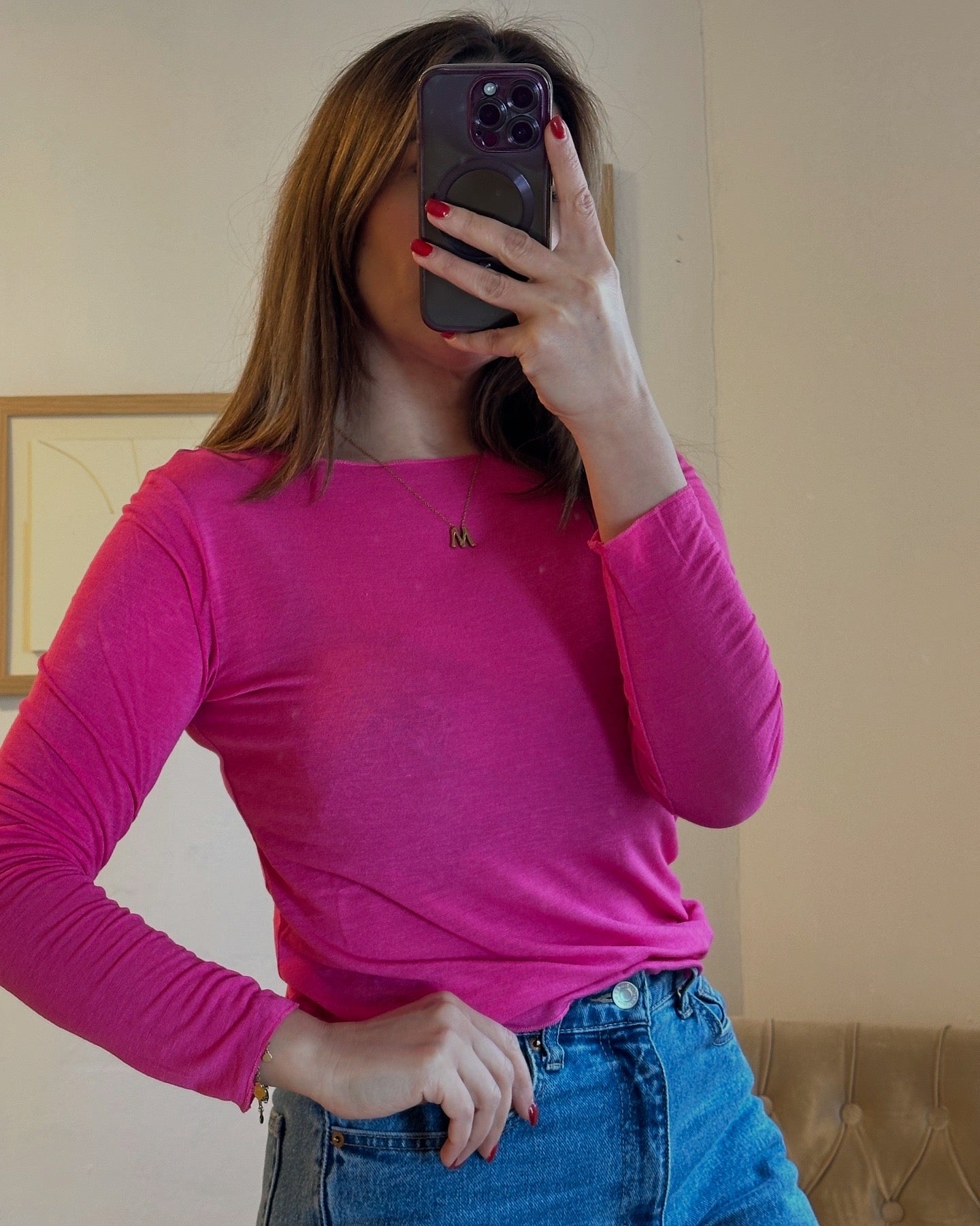 Shirt mit U-Boot-Ausschnitt aus Modal und Kaschmir Ultralight