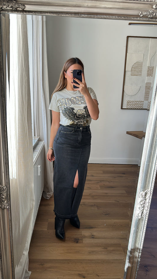 Langer Rock aus Denim