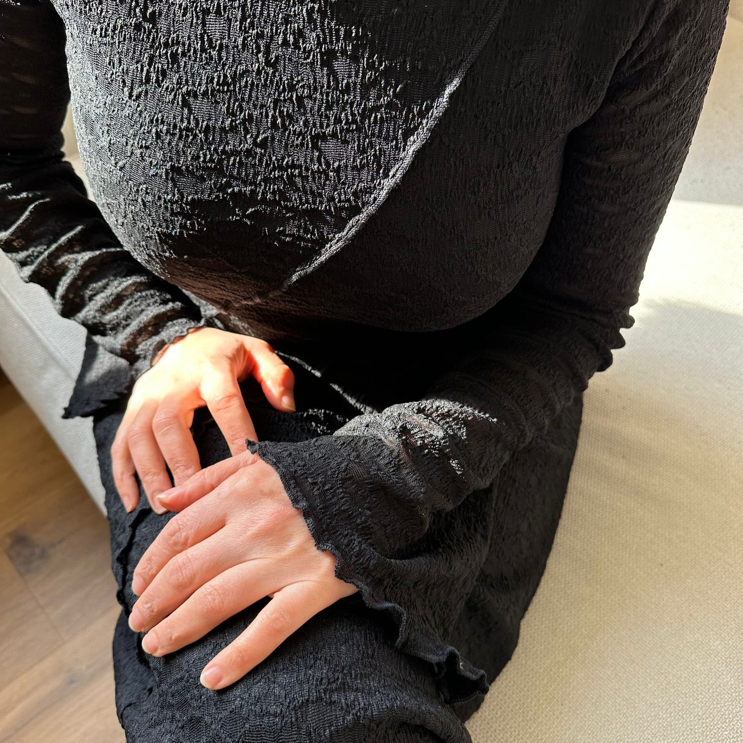 Schwarzes Spitzenkleid