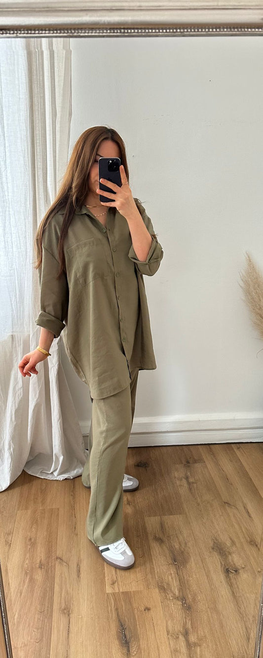 Viskose-Set 2tlg - Khaki