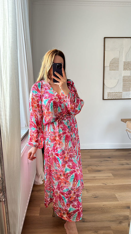 Blumen Viskose Kleid