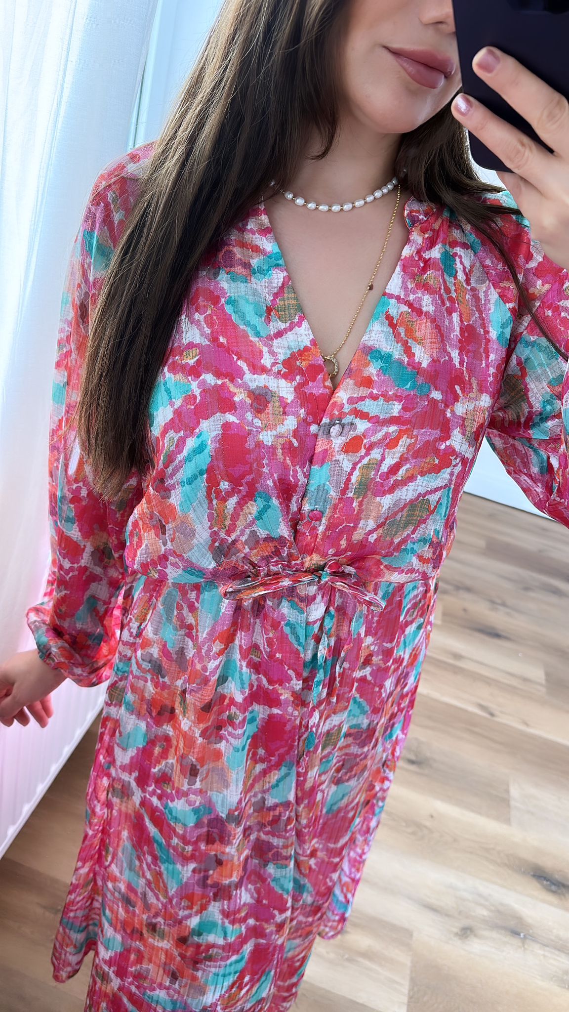 Blumen Viskose Kleid