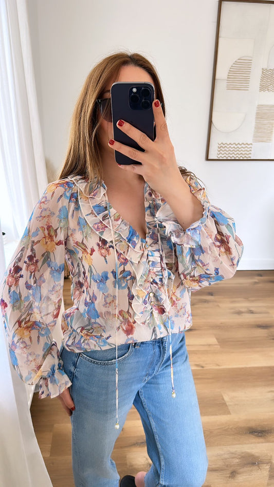 Rüschen Chiffon Bluse