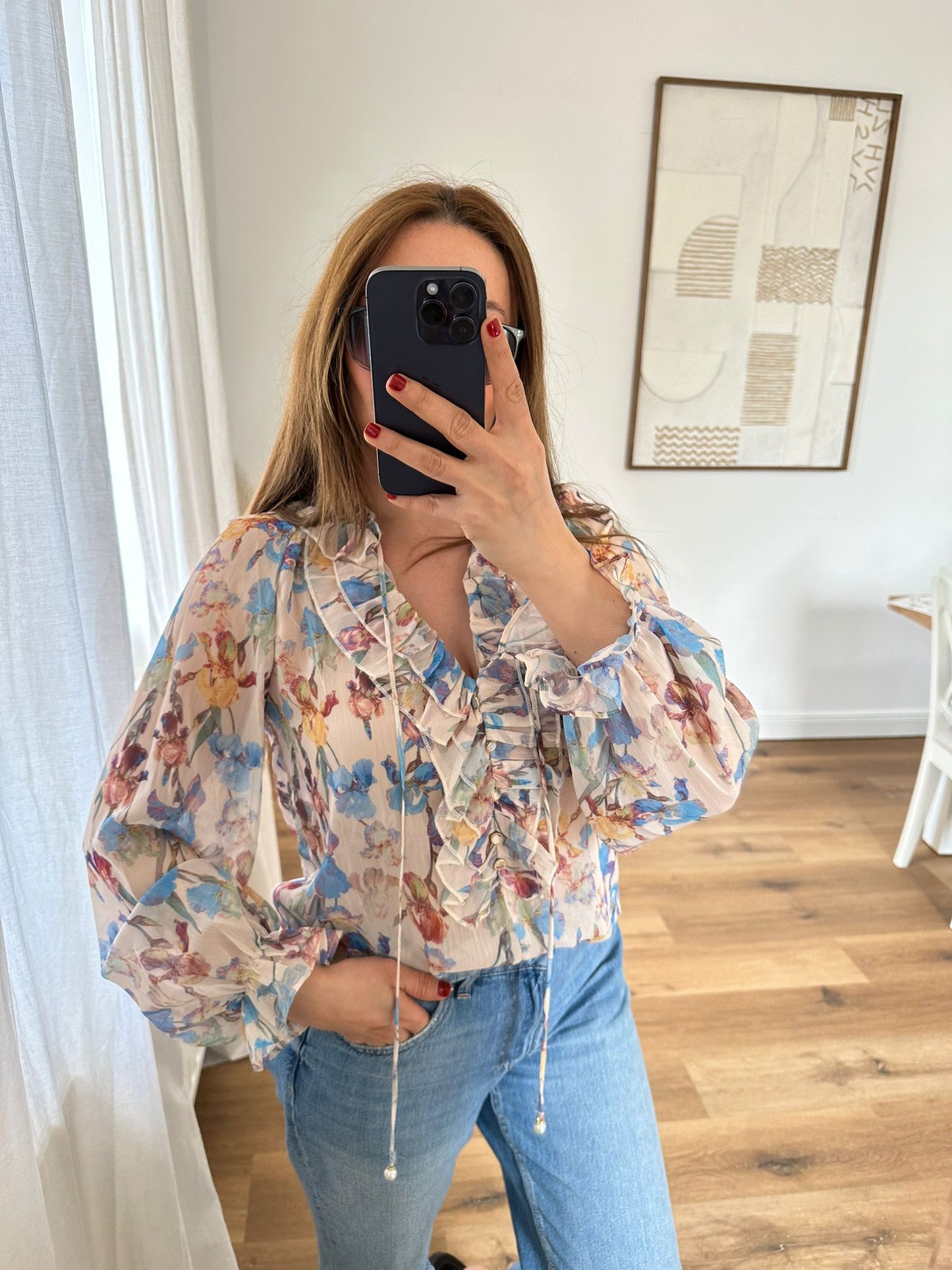 Rüschen Chiffon Bluse