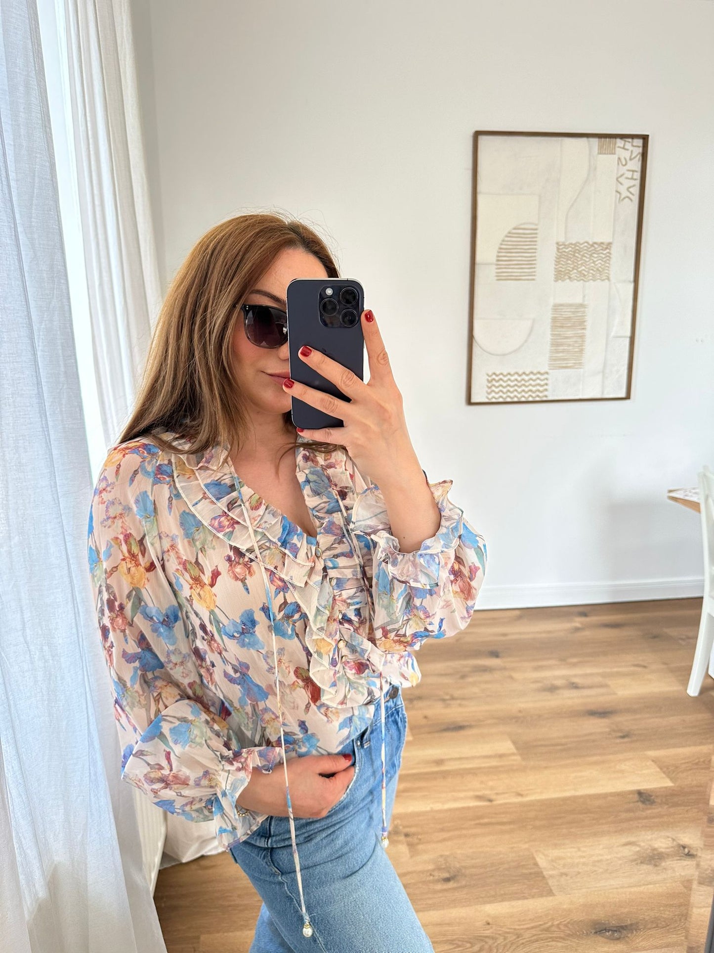 Rüschen Chiffon Bluse