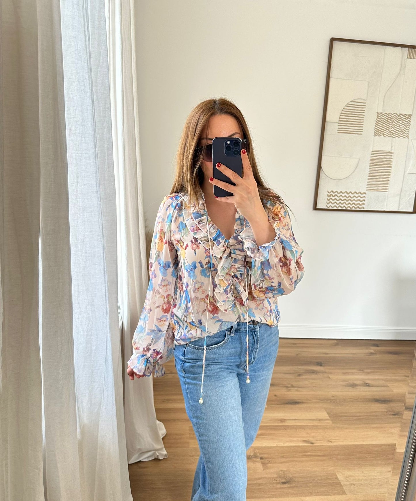Rüschen Chiffon Bluse