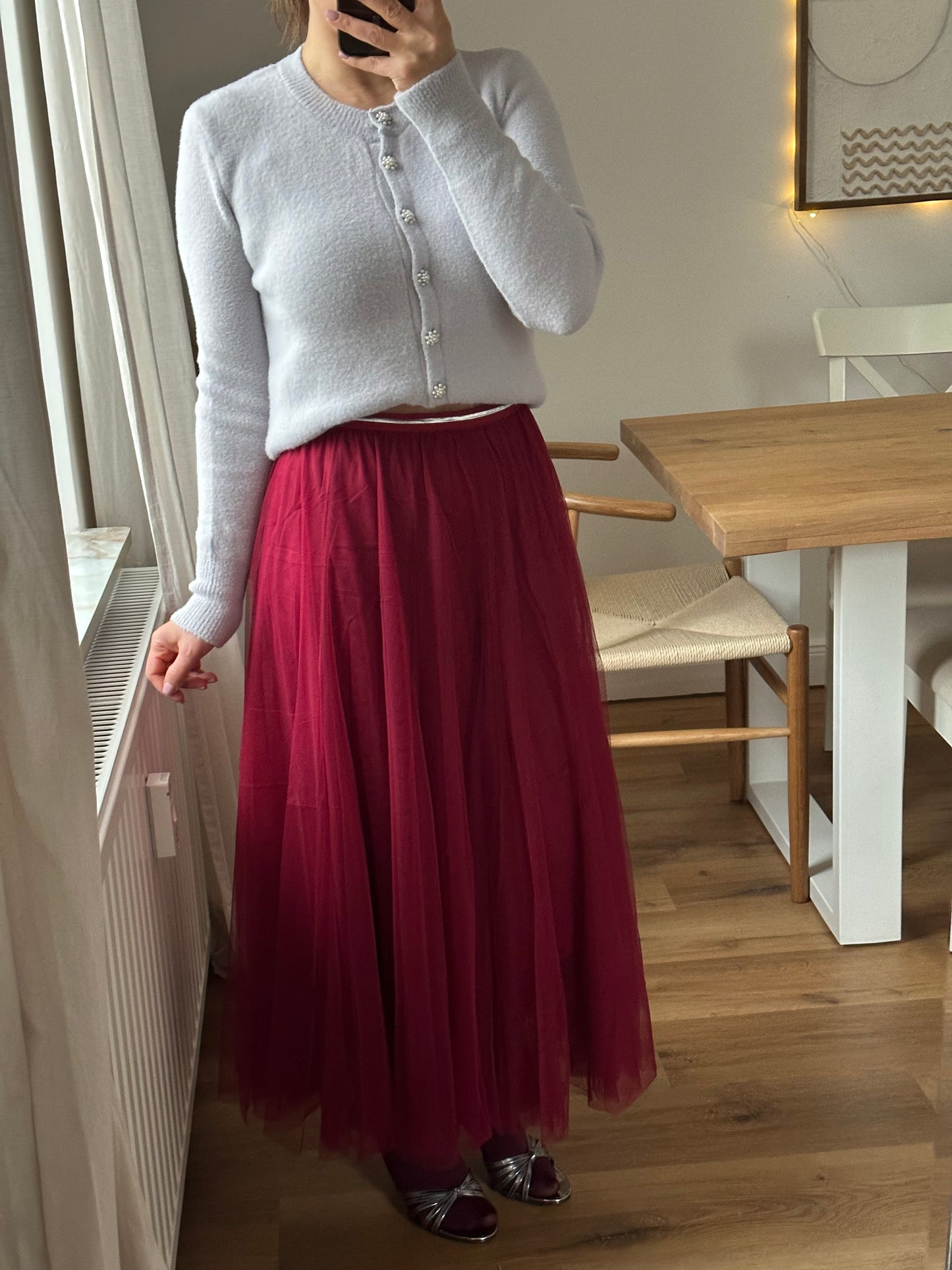 Midi Tüll Rock mit unterrock