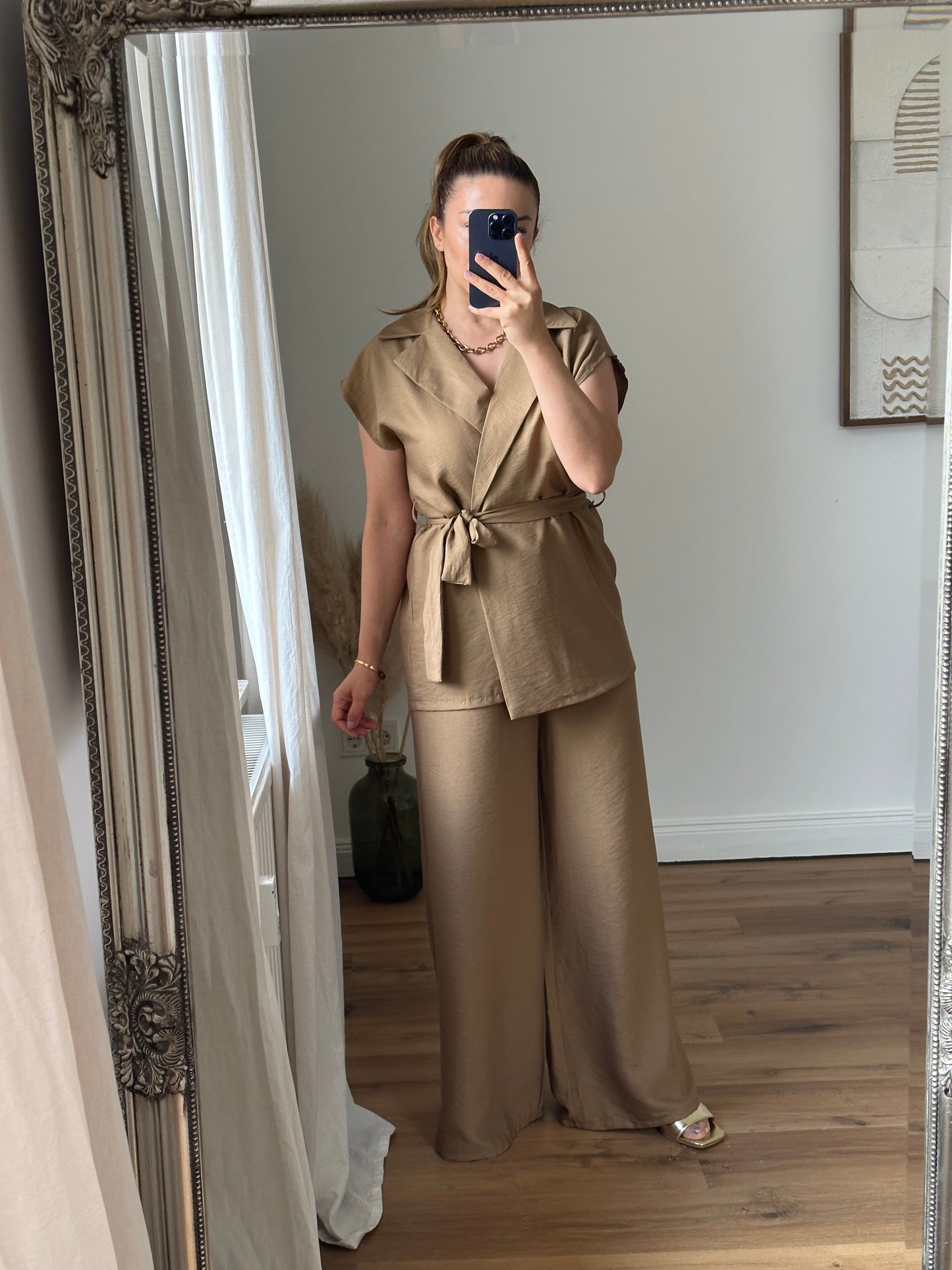 Zweiteiler Weste und Hose aus viscose