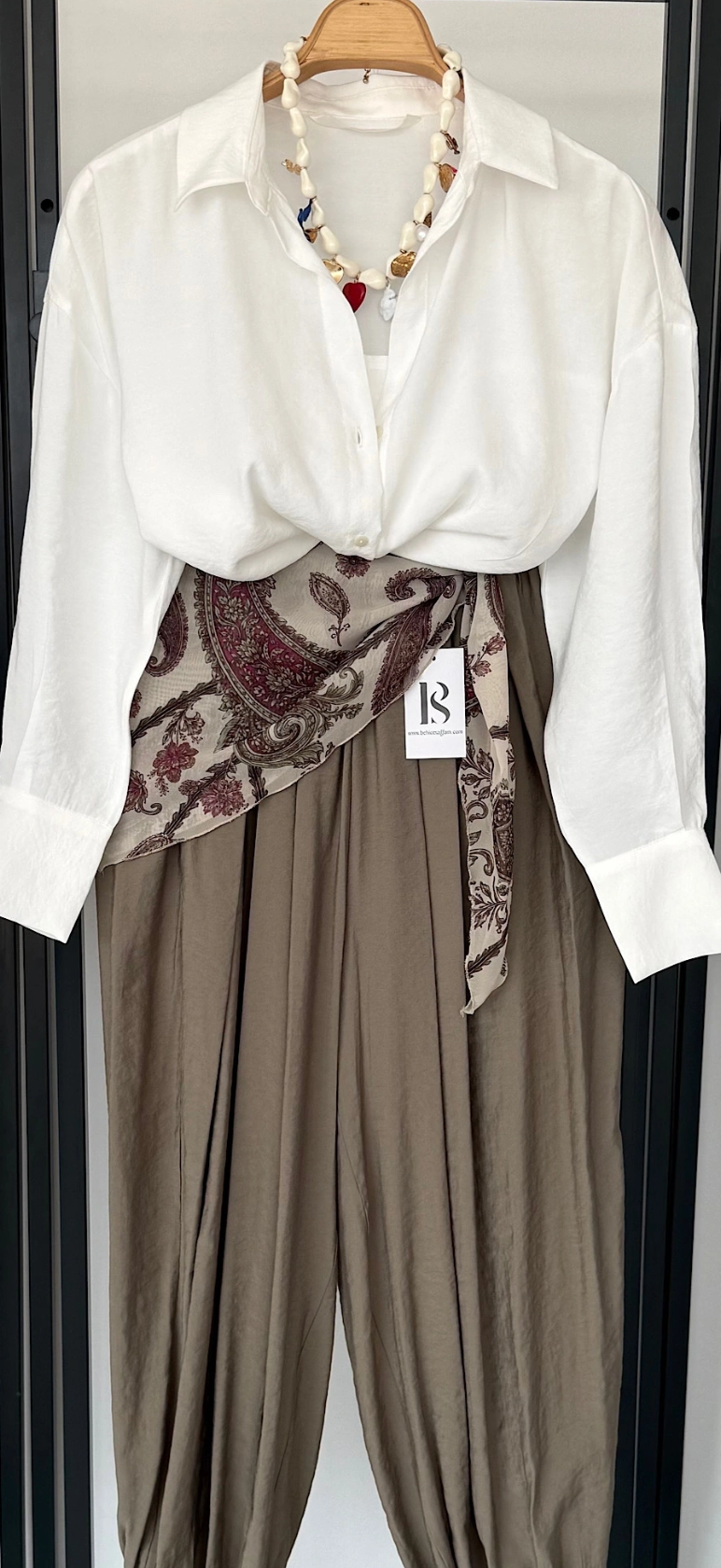 Haremhose mit seitlichem  Bindetuch LEYLA