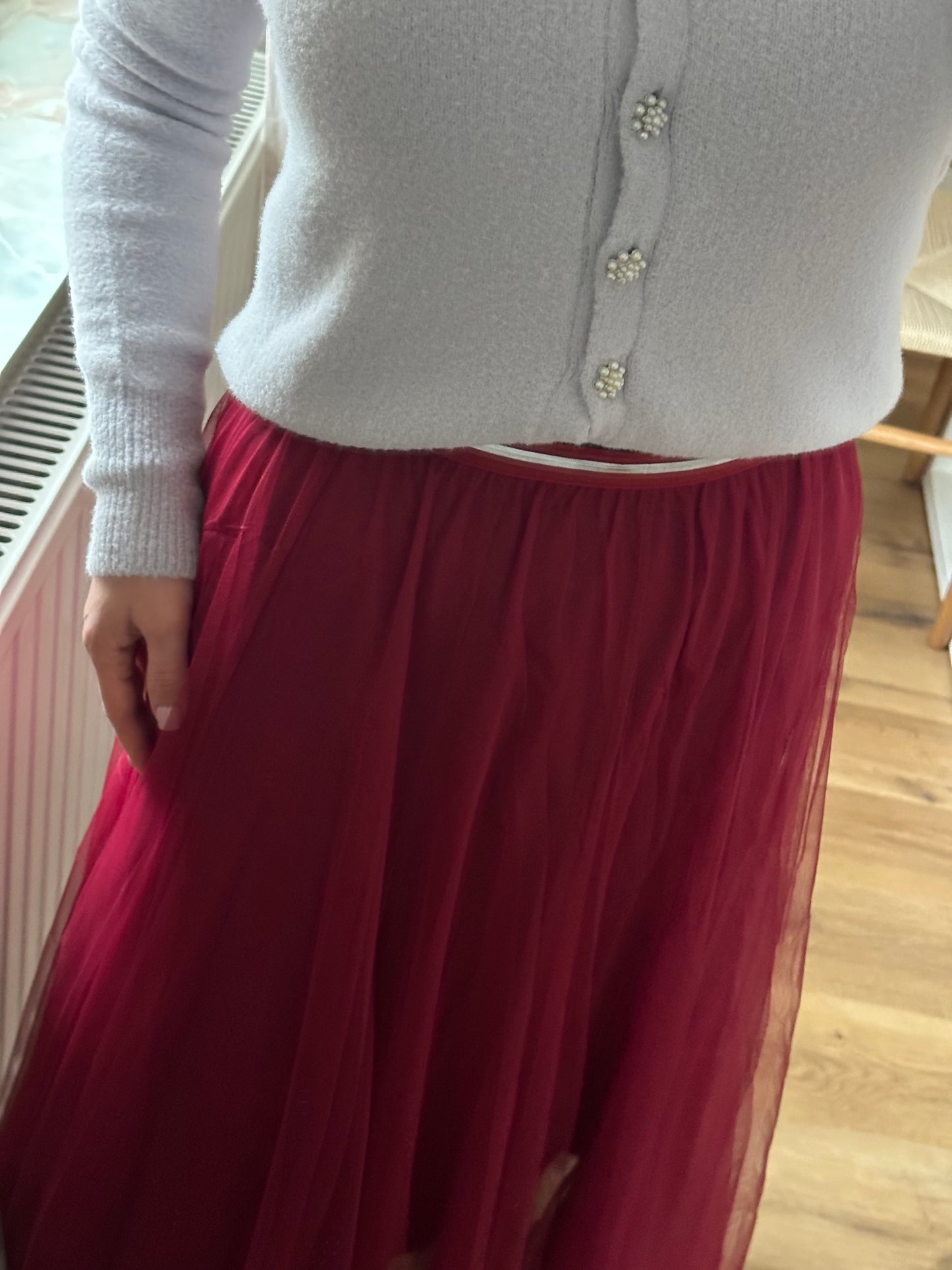 Midi Tüll Rock mit unterrock