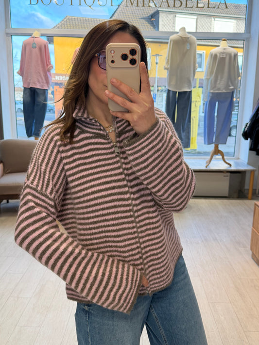 Gestreifte Strickjacke Hannah