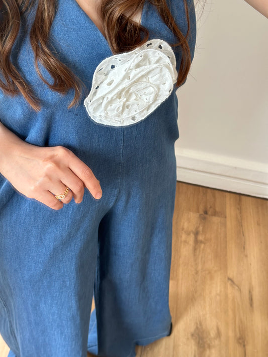 Weicher Jeans Stoff Overall
