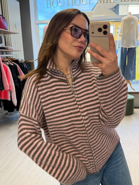 Gestreifte Strickjacke Hannah