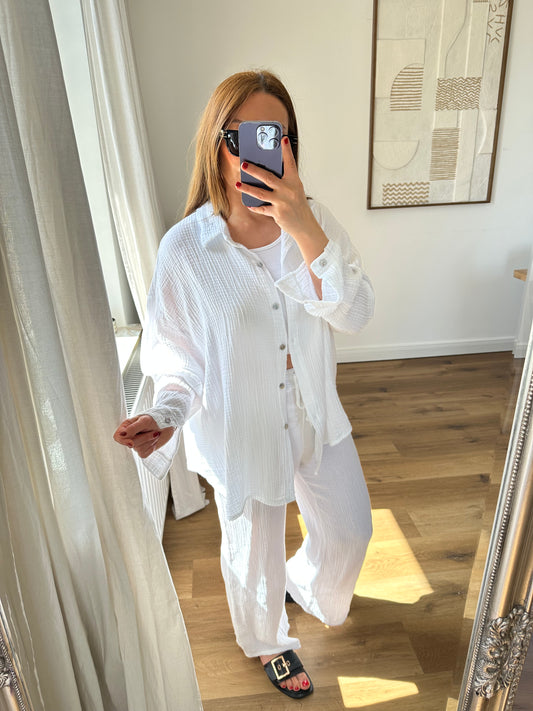 Musselin Set Clara weiß