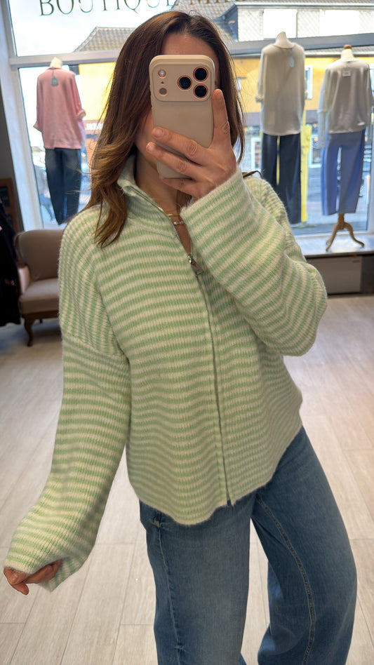 Gestreifte Strickjacke Hannah