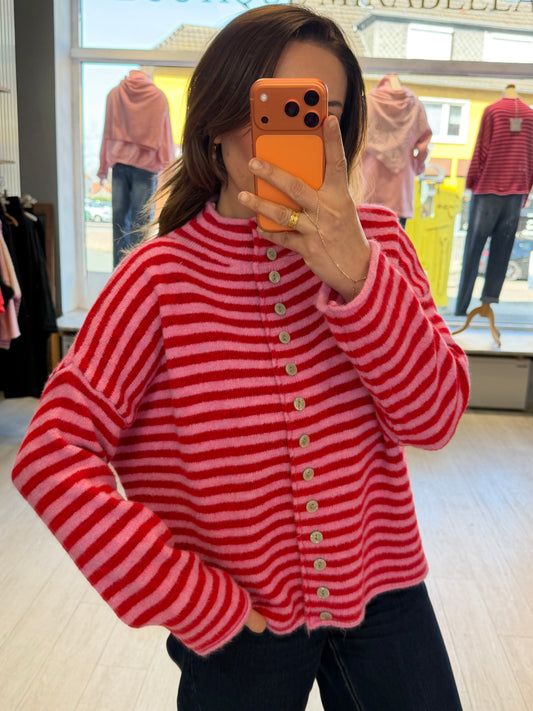 Gestreifte Strickjacke EMMA