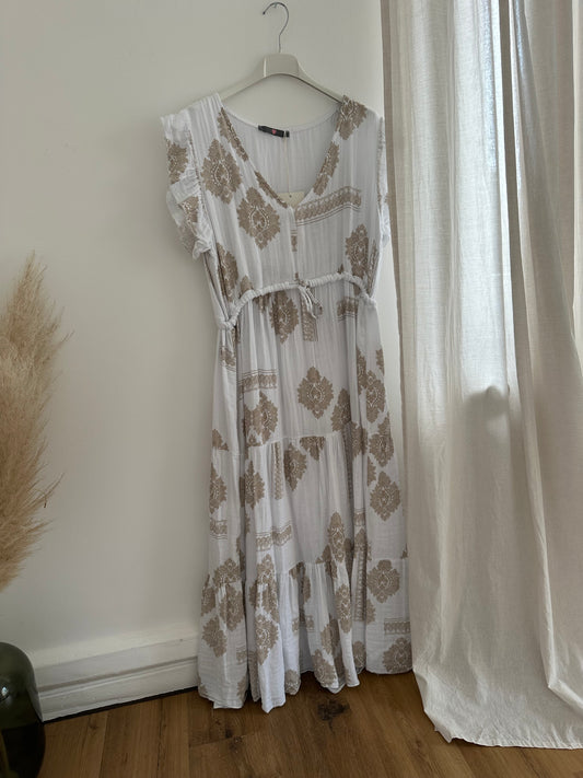 Gemustertes Baumwolle Sommer Kleid DALYA