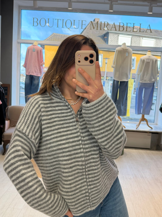 Gestreifte Strickjacke Hannah