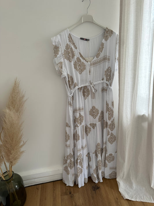 Gemustertes Baumwolle Sommer Kleid DALYA