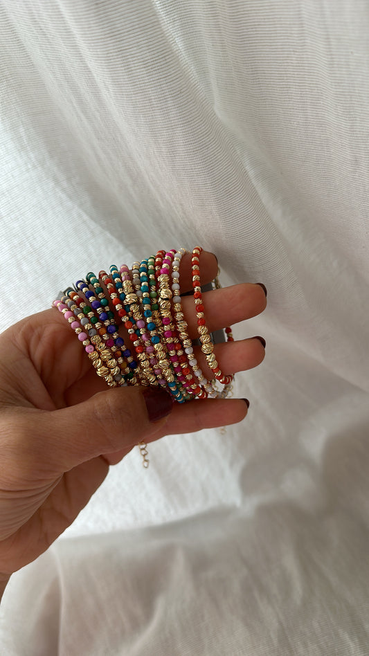 Buntes Edel Perlen Armband