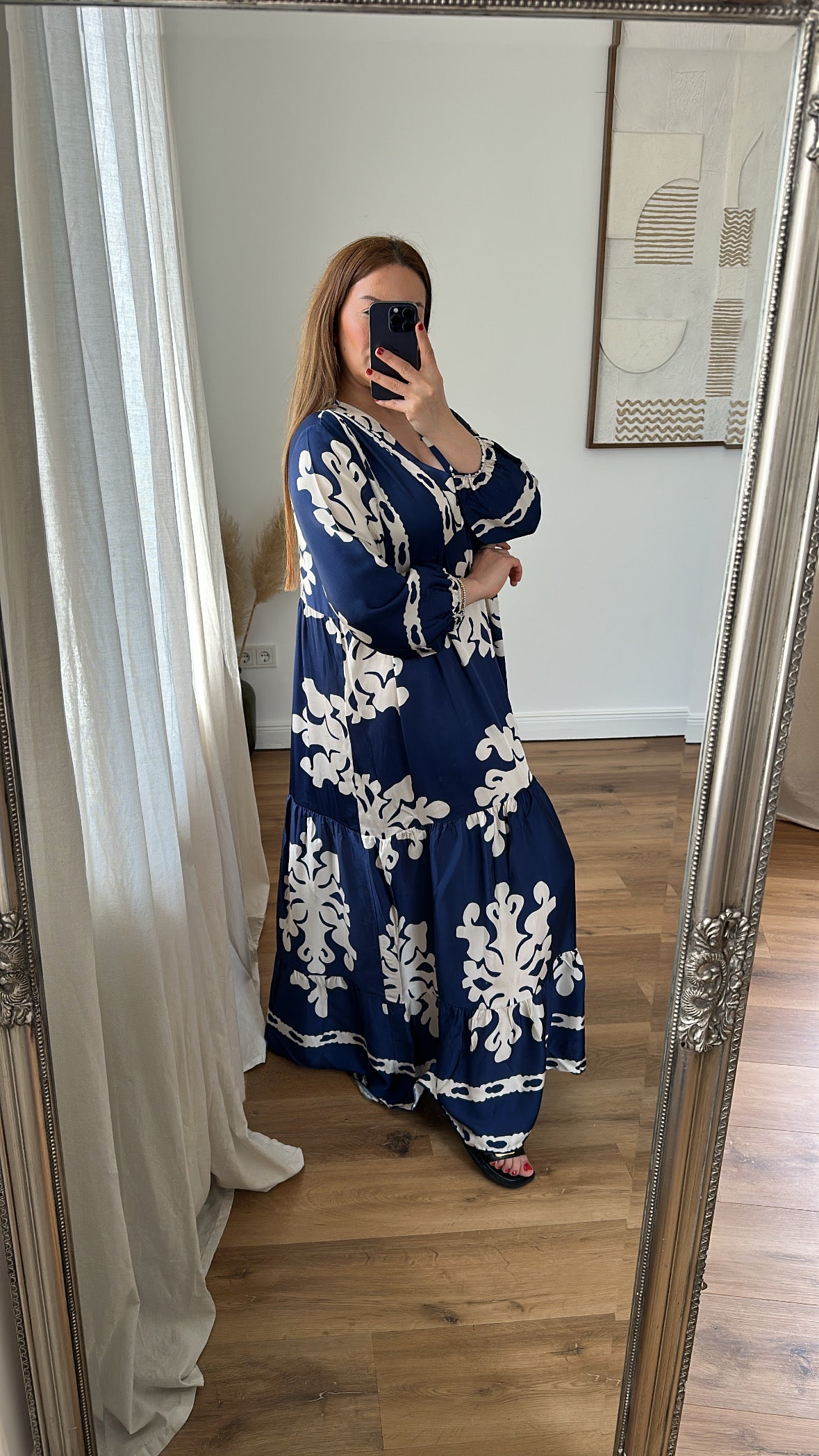Maxikleid aus Seide viscose Mischung Lavinya