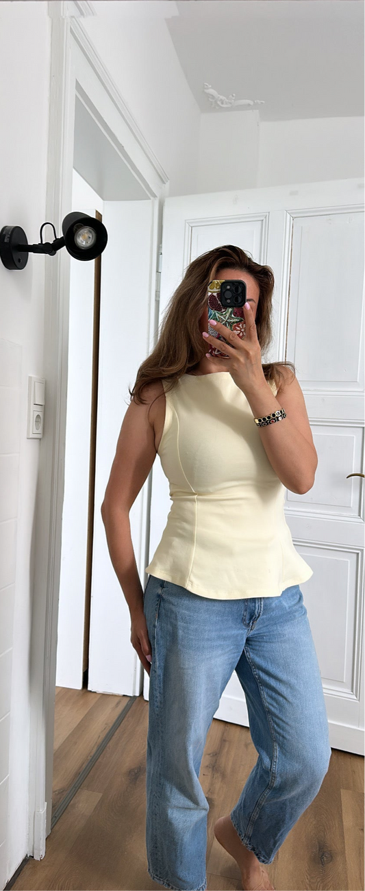 LİA- Stylisches gelbes Oberteil