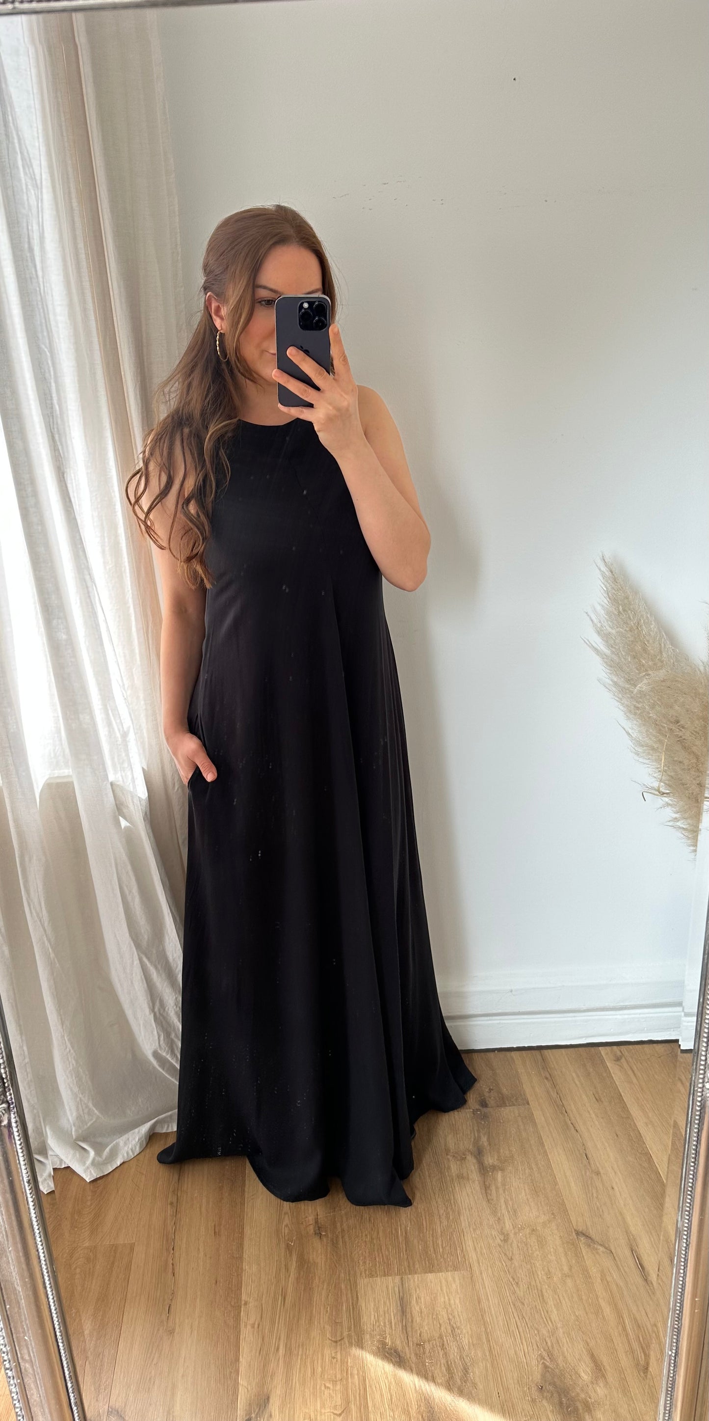 Maxi Kleid schwarz aus viscose