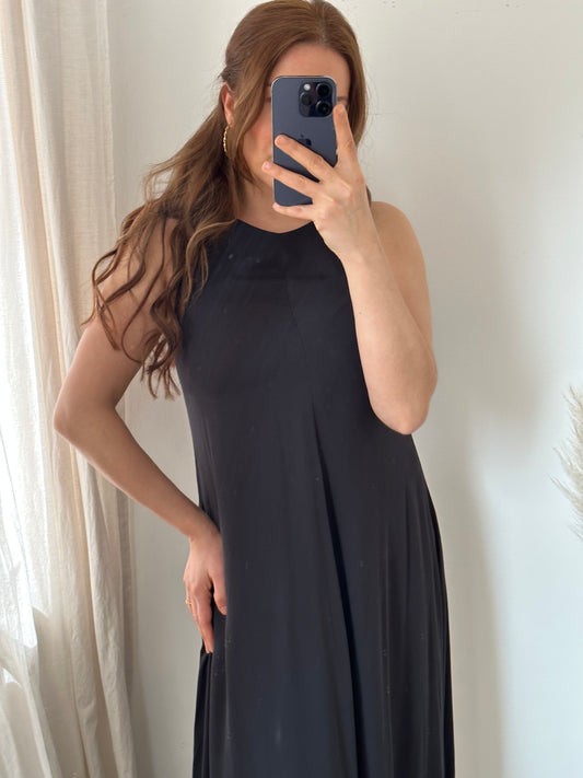 Maxi Kleid schwarz aus viscose