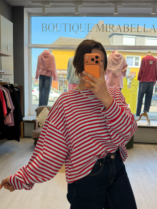Gestreifte oversize Sweatshirt LEA