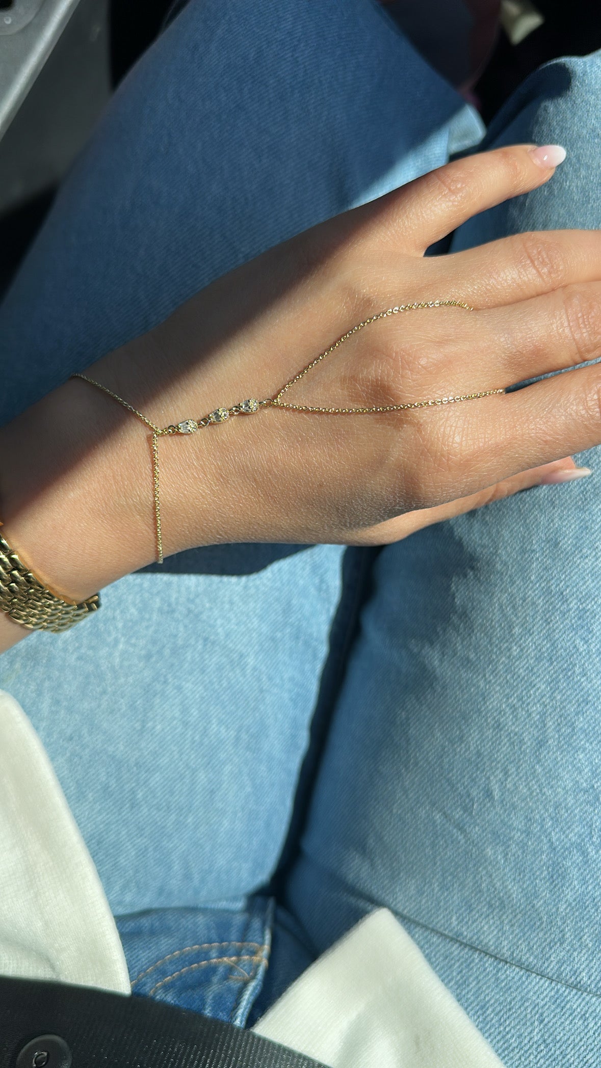 GOLDENE HANDKETTE 18k vergoldet