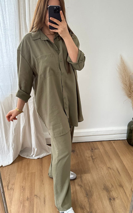 Viskose-Set 2tlg - Khaki