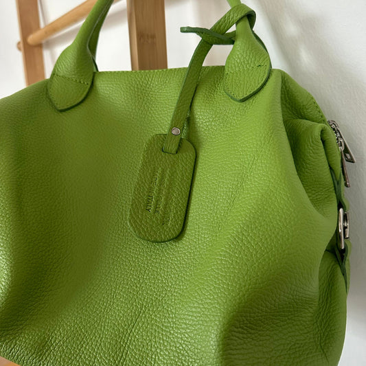 Grüne Echt Leder Tasche