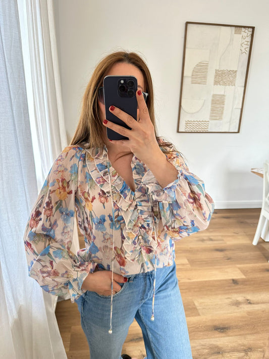 Rüschen Chiffon Bluse