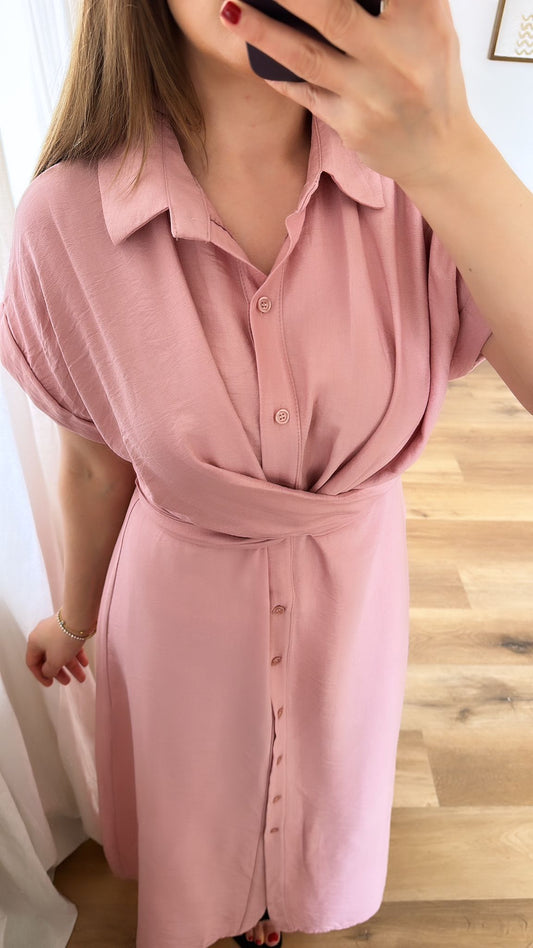 Rosa Wickelkleid